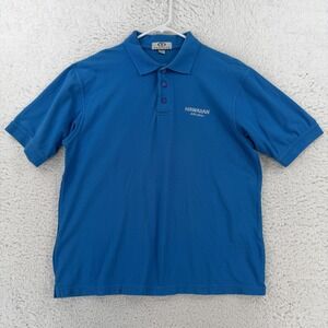 Vantage Hawaiian Airlines Polo Shirt Mens Large Blue Embroidered Logo Knit Top